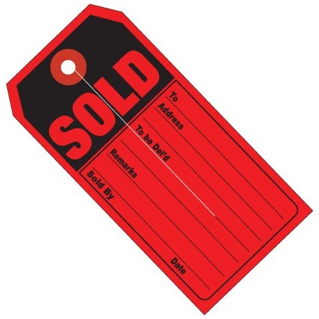 Bsc Preferred 4 3/4 x 2-3/8'' ''SOLD'' Retail Tags, 500PK BUY00031033